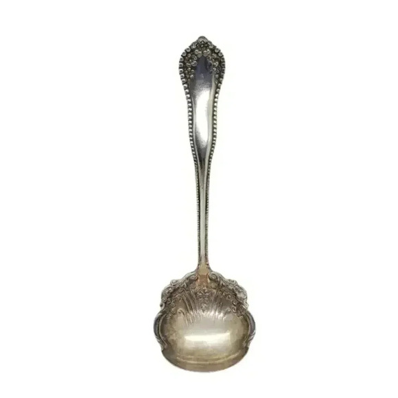 Rogers Silver Plate Large Gravy Ladle Sauce Soup Spoon Mayflower 1901 Antique - Picture 1 of 8
